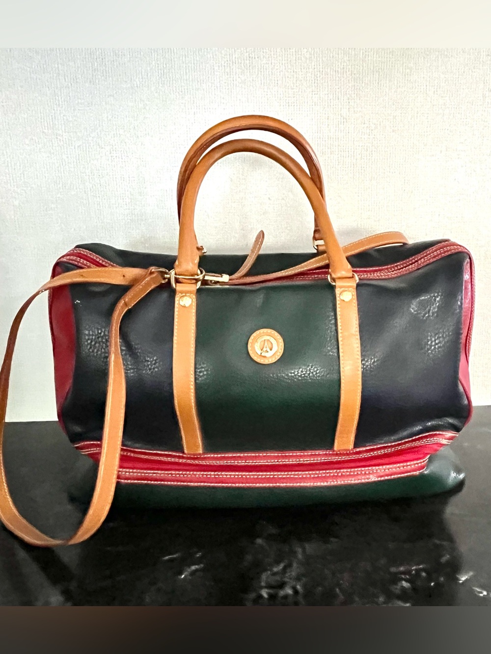 La Tour Eiffel Leather Overnight Luggage Bag